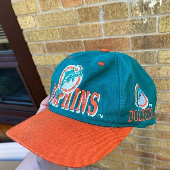 Vintage Miami Dolphins Embroidered NFL Baseball Hat Blue - Picture 5 of 11